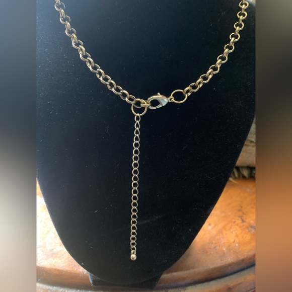 Gold Tone  Lemon Sunburst Statement Necklace - Picture 3 of 3